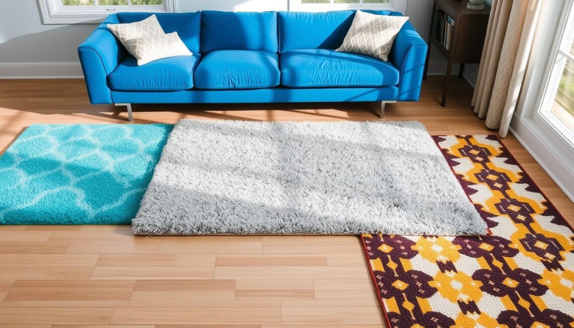 What Color Rug with Blue Couch